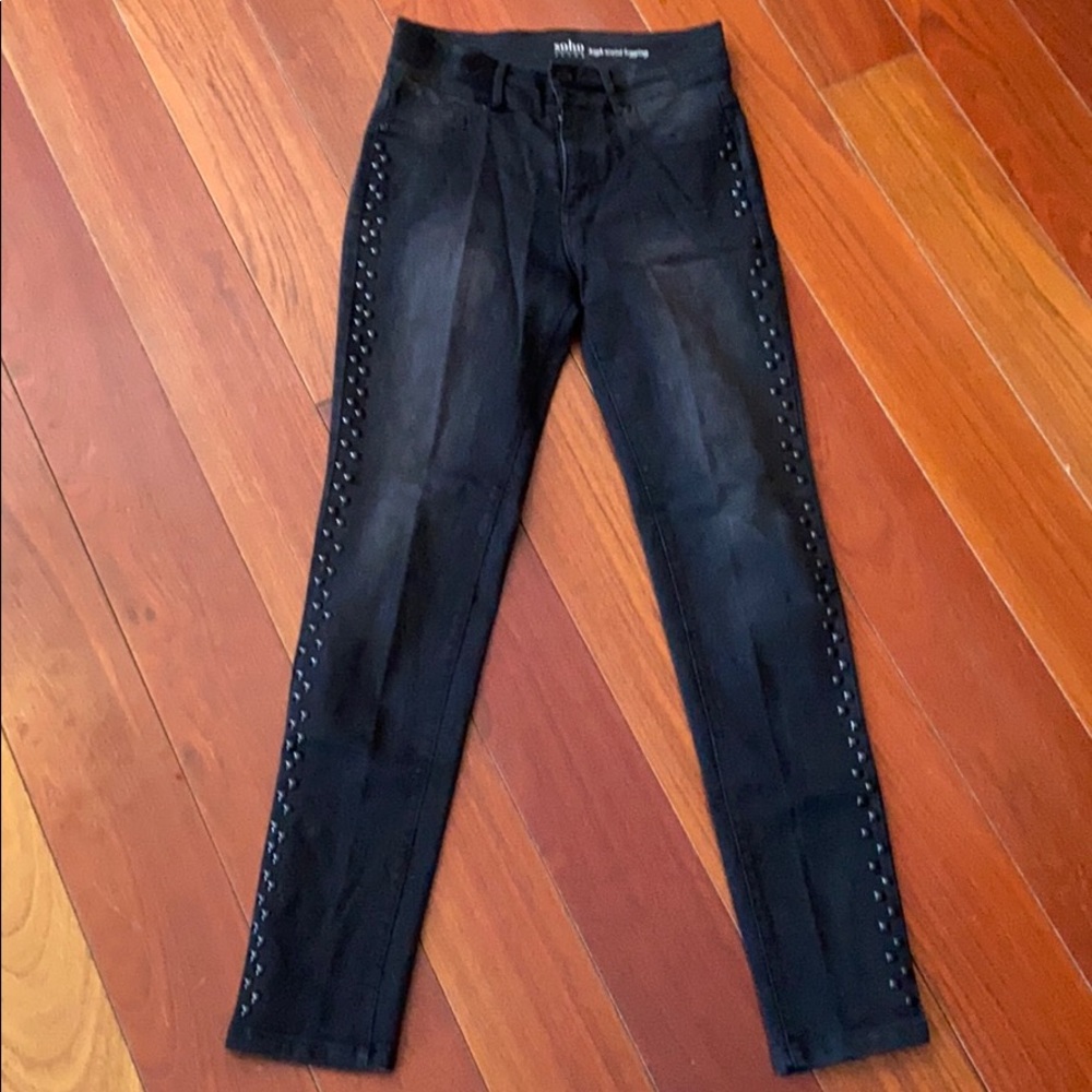 Ladies’ Soho High Waist Black Jeans 8